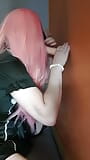 Sissy Maid pleases dildo snapshot 1