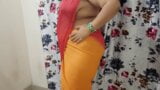 DESI VILLAGE BHABHI CHANGING HER CLOTHES IN BEDROOM WITH CAMERA ON snapshot 8