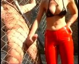 Wanking at a fence snapshot 9