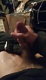 Stroking my big cock snapshot 3