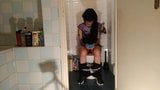 Sexy goth teen pees while playing with her phone pt1 HD snapshot 3