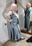 Uk tv slut long satin ball gown very sexy and erotic snapshot 16