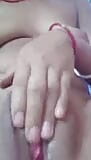 My desi girlfriend making a fingring and cumshot for me on video call snapshot 13