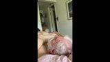 GRANNY PLANTS HER PUSSY on lucky lovers face snapshot 4
