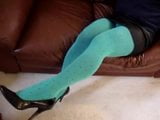 Blue Nylon and Black High Heels Shoes and Ready for LOVE snapshot 3