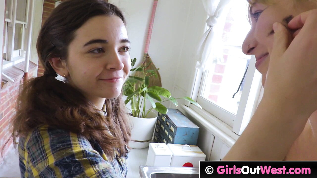 Hairy lesbian blonde gets licked and fingered