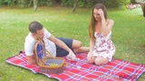 Awesome cute babe Veronica Clark fucked outdoor on the swing snapshot 2