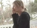 Cute girt farting on her balcony snapshot 2