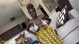 काली चमड़ी वाली काली बेब का नौकरी के लिए इंटरव्यू में खुला भंडाफोड़ - अफ्रीकी कास्टिंग snapshot 9