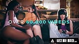 LEZ BE BAD - горячая Nicole Doshi и Victoria Voxxx в теплом прохладе с прелюдия ice cubes! БУРНЫЙ СЕКС snapshot 1