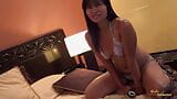 After the blowjob and rimjob the brunette with small Asian snapshot 3