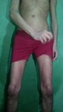 Hairy taking off the red underwear and showing everything snapshot 1