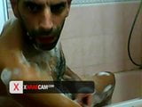 Hot Arab hunk cumming in the shower - Arab Gay snapshot 2