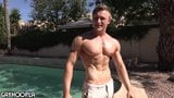 GayHoopla - Blonde Ripped Stud Aaron Tigger Jerks Off - solo snapshot 4