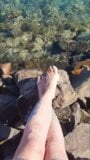 Dominatrix excites you with her feet on the sea snapshot 9