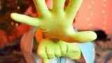 Luvas verdes - fetiche de luvas de látex doméstico - vídeo de asmr - clipe de fetiche grátis snapshot 5