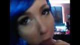 Blue haired dildo deepthroat snapshot 1