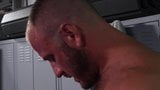 Redhead Bear Gives Best Blowjob In Locker Room - Menover30 snapshot 11