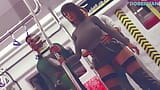 DobermanStudio Linda savvy hot ass unfaithful swallowing her lover's big cock in front of her cuckold boyfriend in the subway snapshot 11