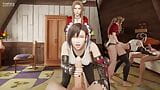 Tifa x Aerith, trio Tifa scopata da strapon mentre ti masturba snapshot 5