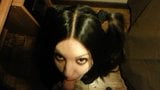 Goth Girl with Pigtails used and fucked in Mouth, Deepthroat and Facial snapshot 2