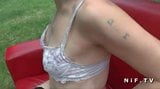 French milf sodomized on the couch outdoor snapshot 4