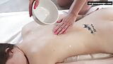 Oils help her reach her limit on virgin massage snapshot 5