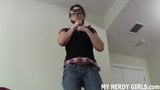 Nerdy girls give the best handjobs JOI snapshot 6