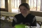 Cute teen Kitty wants to play football snapshot 1