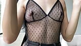 POV - il exhibe sa chatte dans de la lingerie sexy snapshot 2