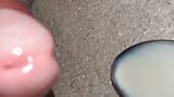 Super close up wank, edge and leak multiple loads onto a spoon and swallow own sperm ruined orgasm uncut veiny cock cum snapshot 5