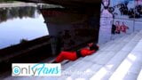 video from photoshoot - red latex catsuit with gas mask snapshot 5