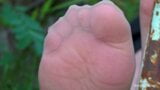 Sexy bare feet and nylon soles – outdoor close-ups snapshot 5