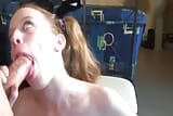 French teen getting a big load of cum on her face after doing homework snapshot 21