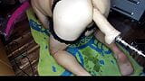 Weekley macchina del sesso orgasmo piscio, allenamento di stretching anale troia travestito 23022023 snapshot 9