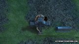 Ragazza 3D scopata in un cimitero da uno zombi snapshot 9