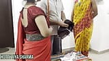 (Desi Tailor) Seduces Two Lady Customers in Shop and Fucking Anal Sex Hard Threesome snapshot 5