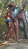 A nervous and risky fuck and cumshot in the woods on the beach after a naughty walk snapshot 9