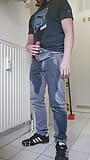 Piss and cum in pants and sneakers snapshot 4
