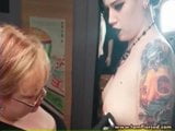 Iam Pierced Goth girl getting her nipple piercings done snapshot 6