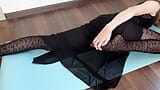 goddess worship feet in black tights snapshot 3