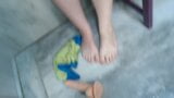 Squirt of wet hairy pussy and dirty feet snapshot 9