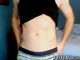 Twink tugs on his dick through underwear before masturbating snapshot 2