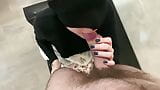 Blowjob close-up from a hot brunette snapshot 3