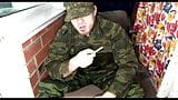 Soldier FUCKS Young Gay and CUMs on his BOOTS. Man Moans. Dirty Talk. Smoking snapshot 3