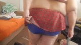 blue panties and cleaning took them off to tease snapshot 3