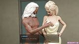 Fashion Hot Blonde threesome with 2 old man big Dicks - 3d game snapshot 7