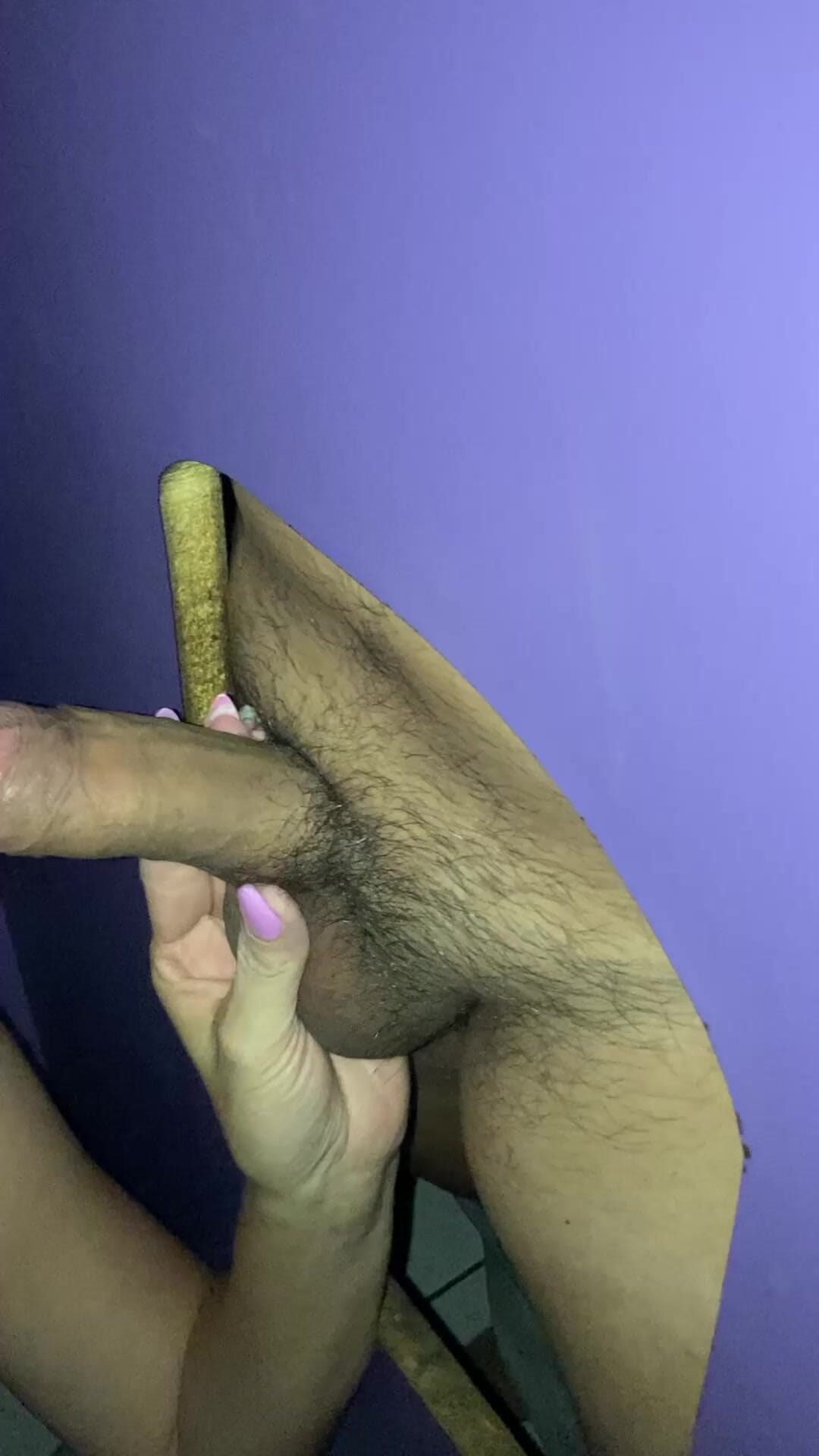 Enjoying a Thick Uncut Latino Thru the Gloryhole While Hubby Films