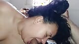 extreme blowjob in the greedy girl's mouth, fucking the bitch by her hair snapshot 1