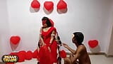 Amorosa pareja india celebrando el día de San Valentín con increíble sexo caliente snapshot 4